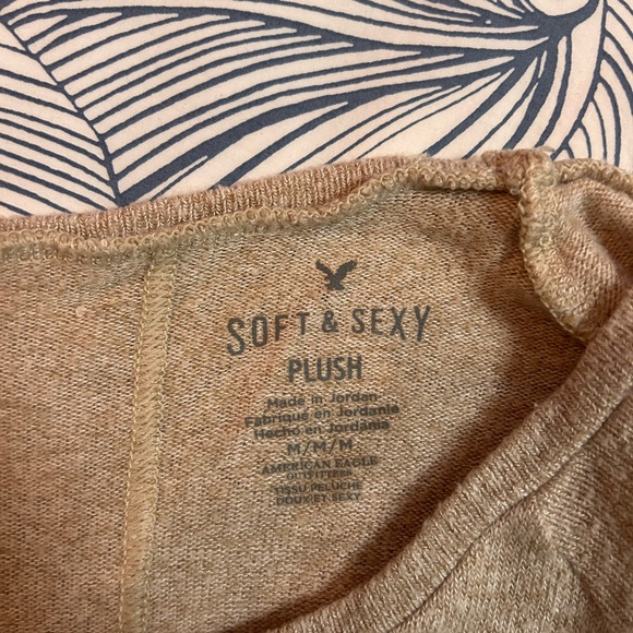 American Eagle Outfitters Soft & Sexy Plush Beige Sweater - Picture 4 of 4